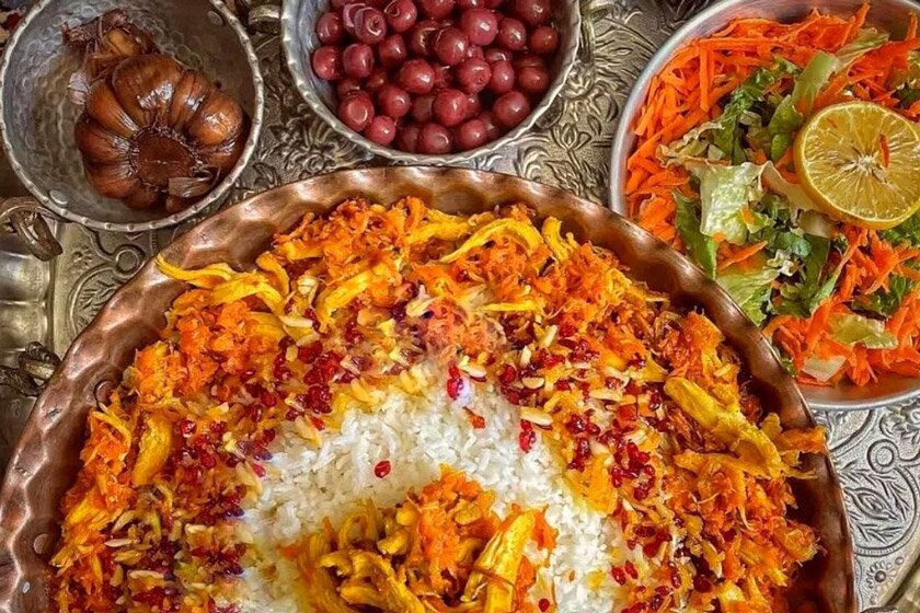 هویج پلو یک غذای رنگی و خوش طعم ویژه مهمانی‌های مهم