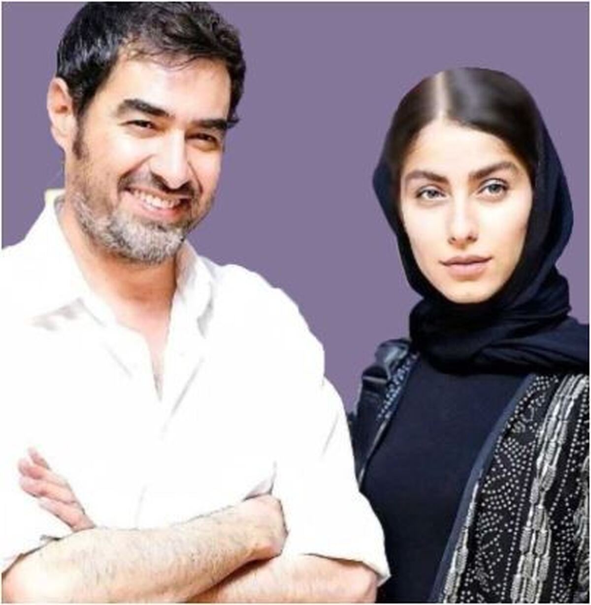 عکس لو رفته از شهاب حسینی کنار خانم بازیگر در خارج از کشور با فیگور صمیمانه
