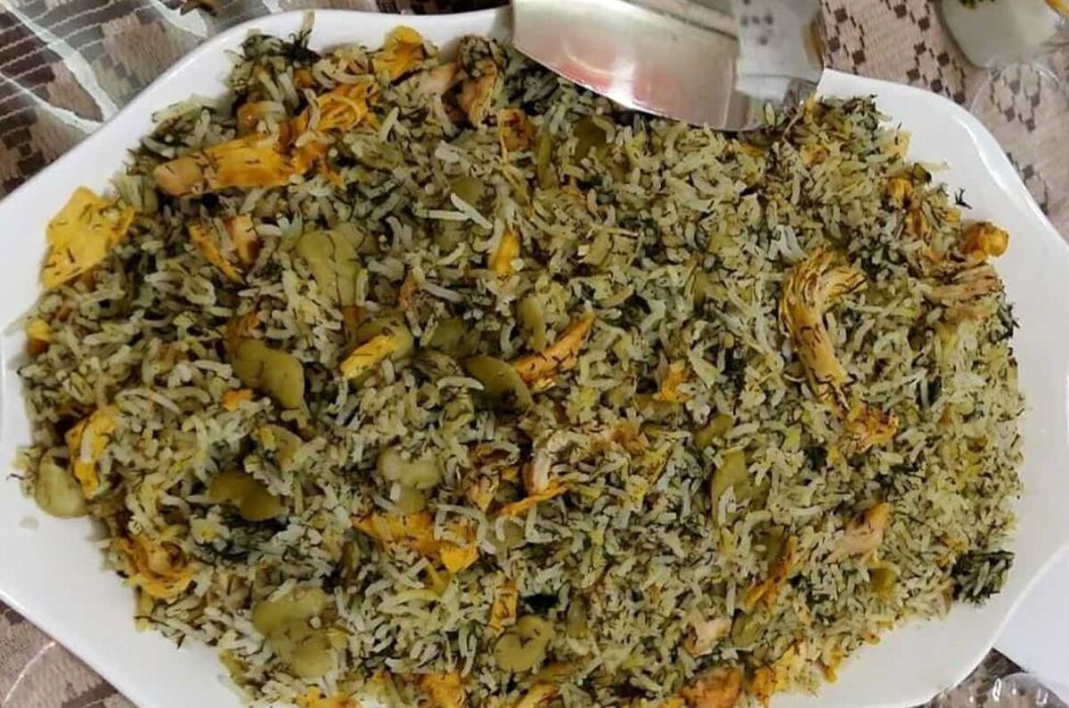 دستور تهیه متفاوت باقالی پلو، اینبار با مرغ ریش ریش!