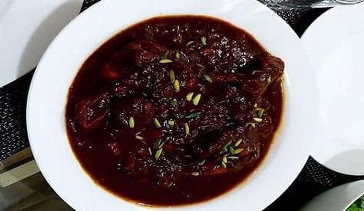 خورشت ناردون شمالی با مرغ یک غذای مخصوص شمالی