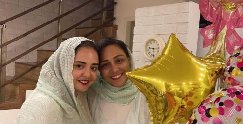 سنگ تموم گذاشتن نرگس محمدی و علی اوجی برای جشن تولد دوستشون!