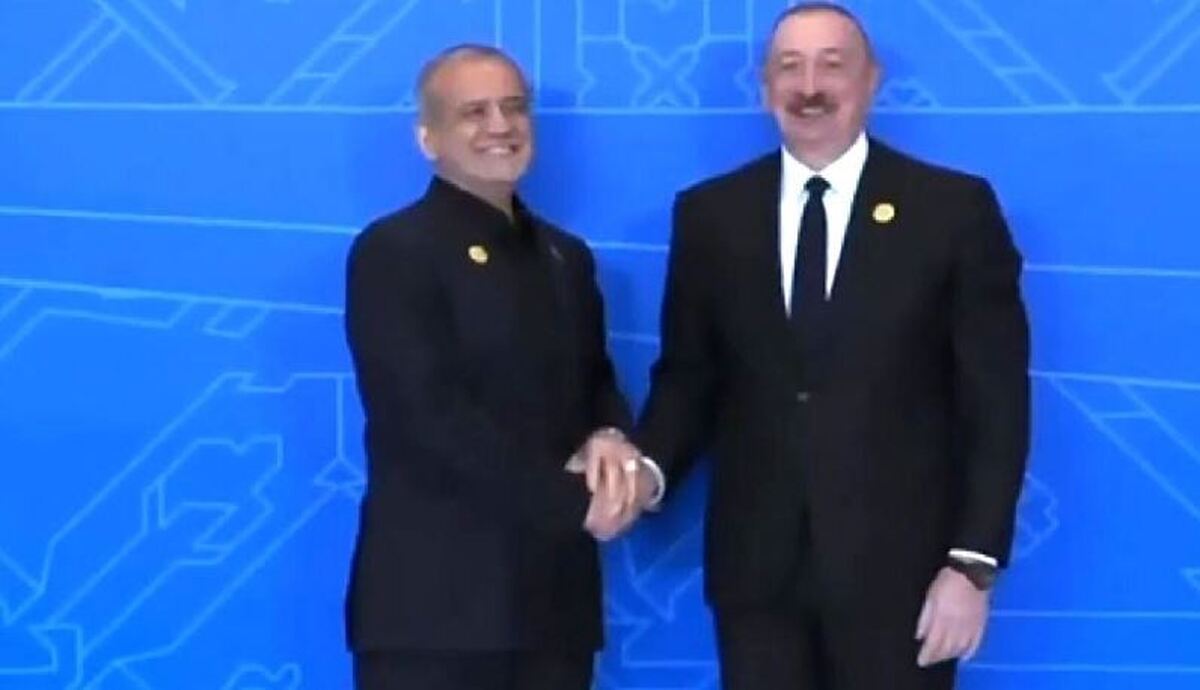 استقبال الهام علی‌اف از پزشکیان