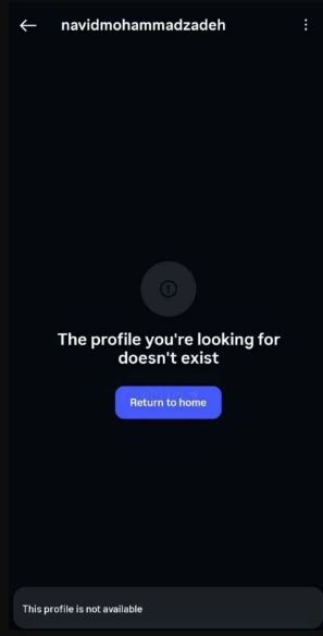 نوید محمدزاده قید اینستاگرام را زد