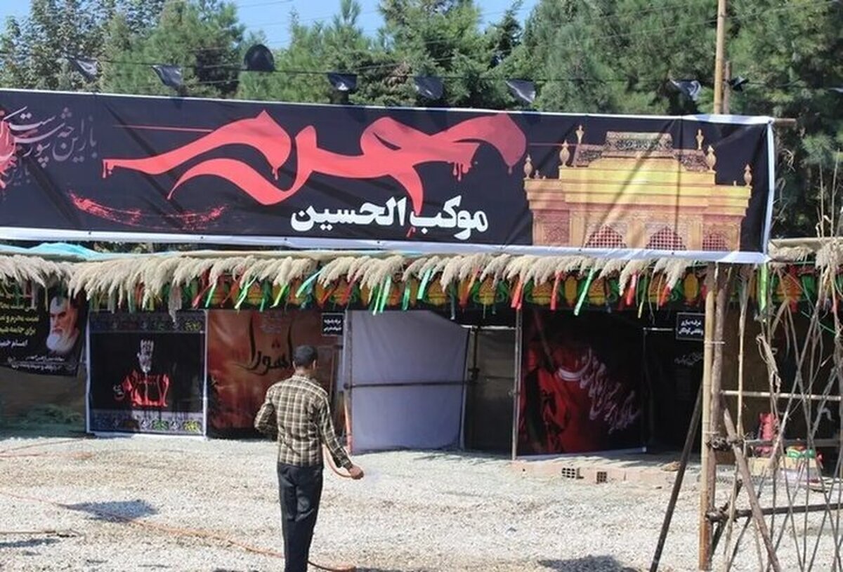 برپایی موکب عزاداری امیرالمؤمنین (ع) در بخش کریان میناب