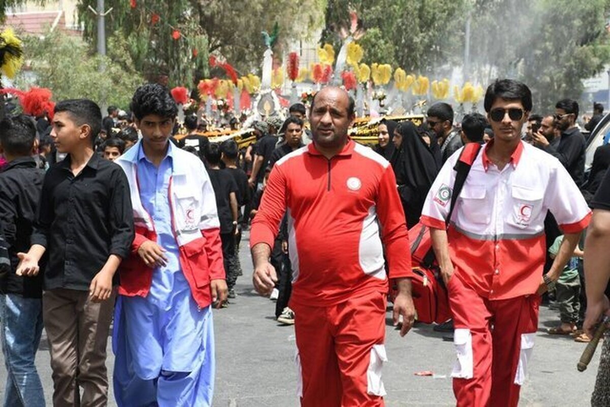 استقرار امدادگران هلال‌احمر در مراسم تاسوعا و عاشورا