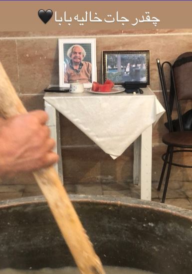 عکس غم‌انگیز بازیگر بزنگاه پای دیگ نذری