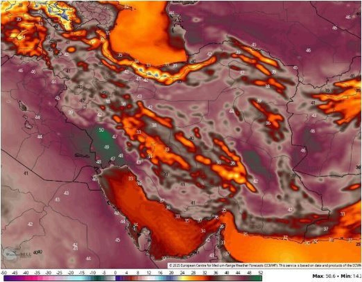 پیش بینی آتشین هواشناسی درمورد گستره‌ترین گرمای شدید تابستانی