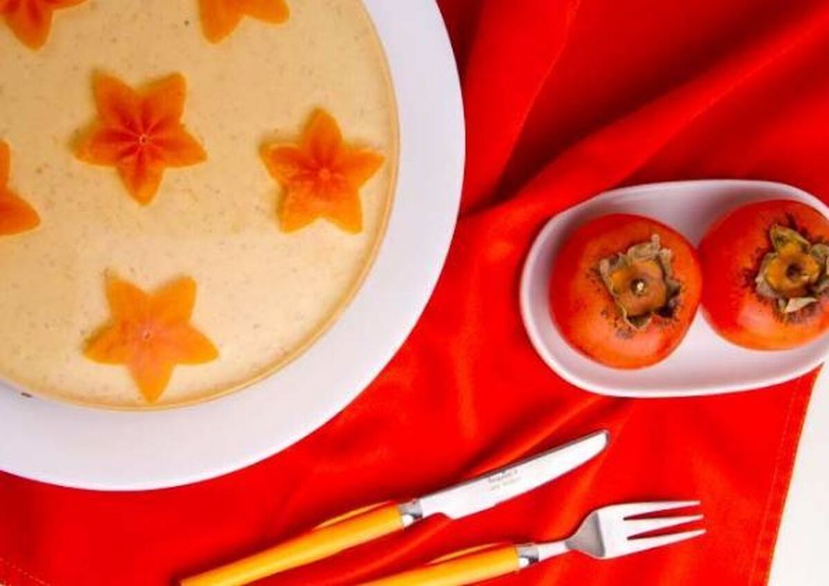 آموزش مرحله به مرحله پخت چیز کیک خرمالو با طعمی متفاوت