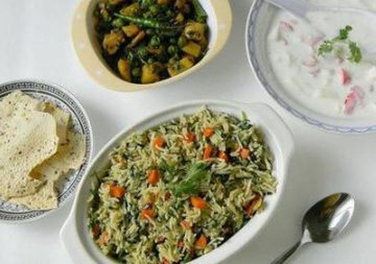 رسپی پخت اسفناج پلو با هویج یک غذای ترکیبی و سرشار از خاصیت