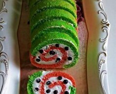 آموزش کامل تهیه کیک رولت هندوانه با طعمی خاص و ویژه