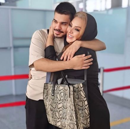 آغوش مادرانه و پر مهر نسرین مقانلو برای پسرش!