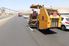 ادامه خط‌کشی آزادراه کرج–قزوین