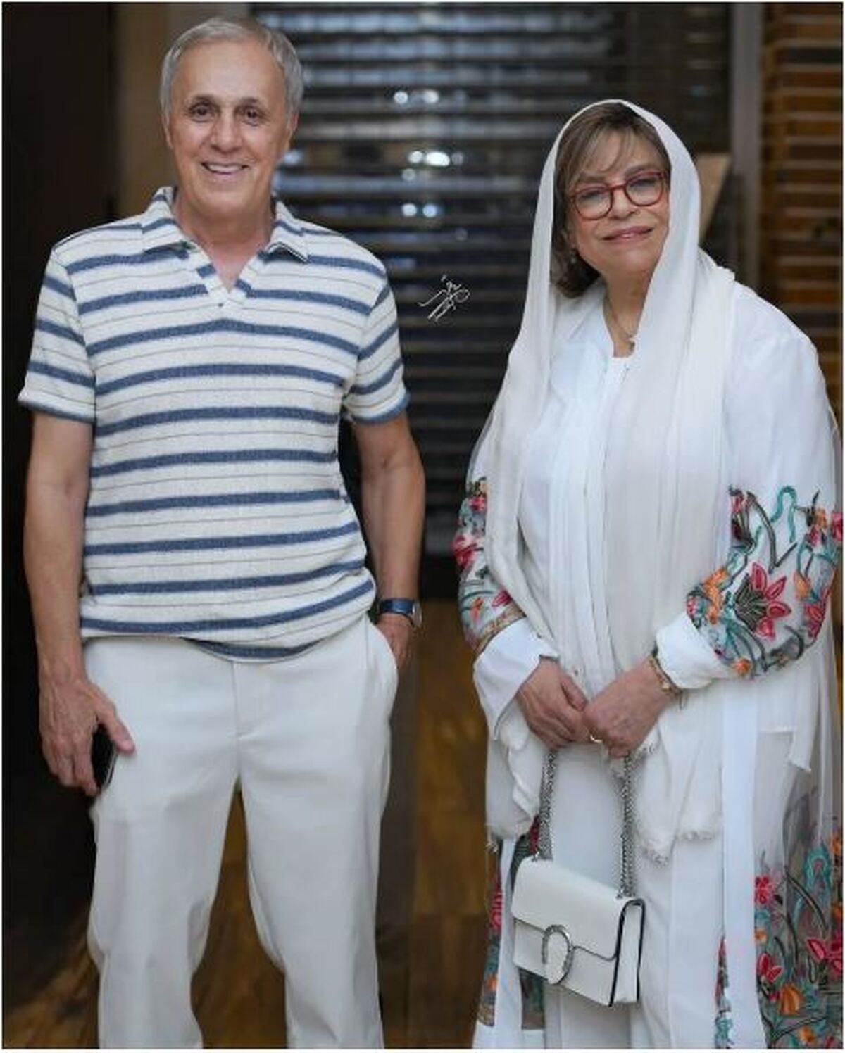 تصویر یادگاری از عمو فیتیله کنار گوهر خیراندیش پر بازدید شد