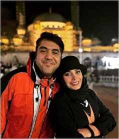خاطره بازی صبا راد به یاد پرتره عاشقانه و دیدنی اش کنار همسر جان در یک روز برفی!