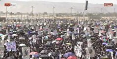 راهپیمایی گسترده در صعده یمن در حمایت از غزه و مخالفت با خلع سلاح مقاومت لبنان
