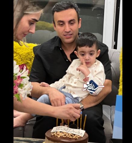 شمع فوت کردن پسر فاطمه گودرزی روی میز بیلیارد! +عکس