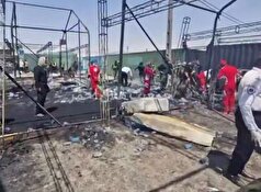 آتش سوزی یک موکب در مرز مهران/یک خانم فوت کرد