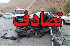 مصدومیت ۴ نفر در تصادف زنجیره‌ای ۴ خودرو در حوالی دامغان