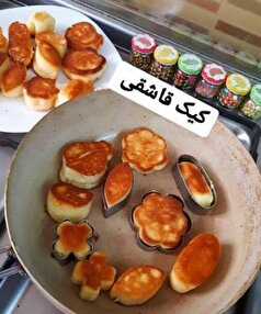 آموزش پخت سه سوته کیک قاشقی برای کودکان