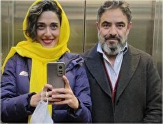 دونفره‌های شیطنت آمیر حسن معجونی و همسر جوانش در یک آسانسور