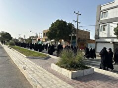 برگزاری مراسم پیاده روی جاماندگان اربعین با حضور پرشور مردم چناران