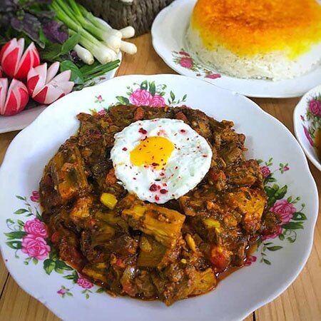 خورش ملا قورمه بدون گوشت برای دوست داران بادمجان خورش ملا قورمه بدون گوشت برای دوست داران بادمجان