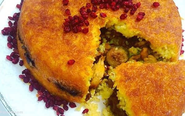 ته‌چین قیسی قجری؛ یک شاهکار خوش رنگ و لعاب باطعم قدیمی! غذای مورد علاقه شاه قاجار