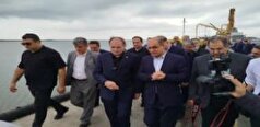 بازدید وزیر جهاد کشاورزی از اسکله بندر کاسپین