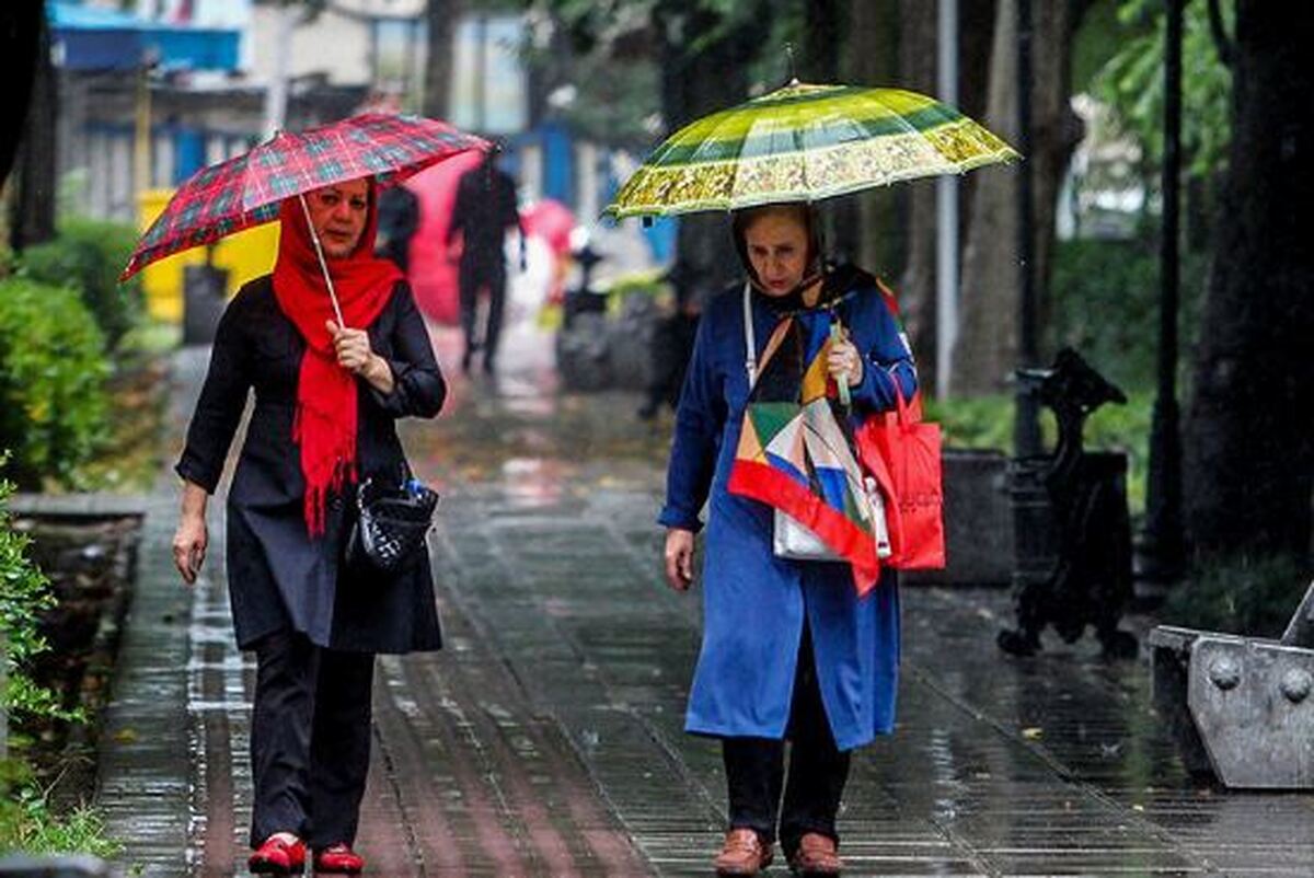 بارش باران و رعد و برق در نوار شمالی کشور