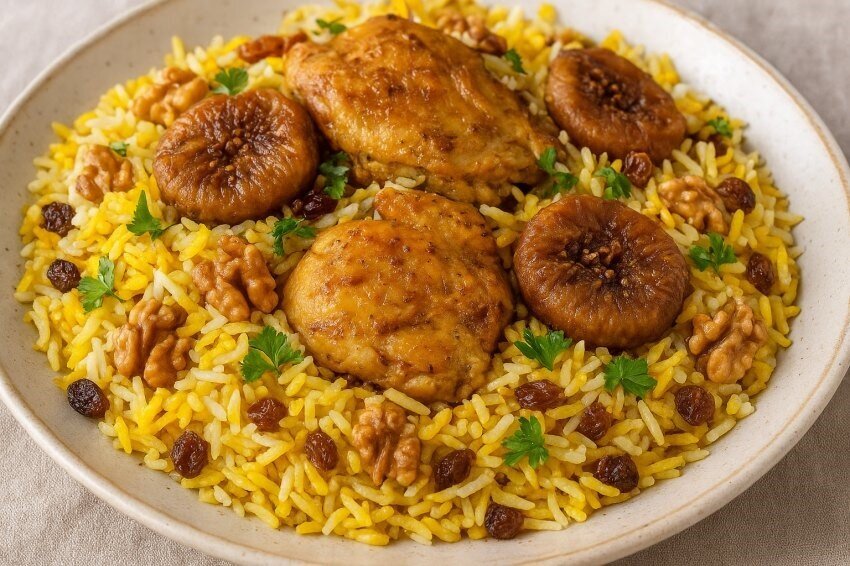 اگر غذای شیرین دوست دارید؛ انجیر پلو مخصوص شماست!