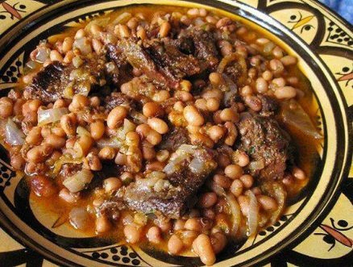 آموزش طبخ خورش ترشی گرما با لوبیا چشم بلبلی