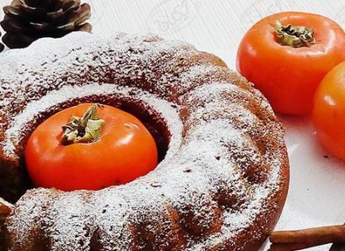 عطر و طعم بی نظیر این کیک خرمالو هوش از سرتان می‌برد