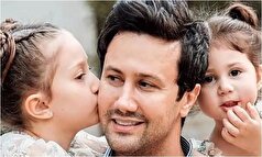 تولد خلاقانه پناه استخری با تزئین شکلات و آبنبات / چه عکس شلوغ و رنگارنگی