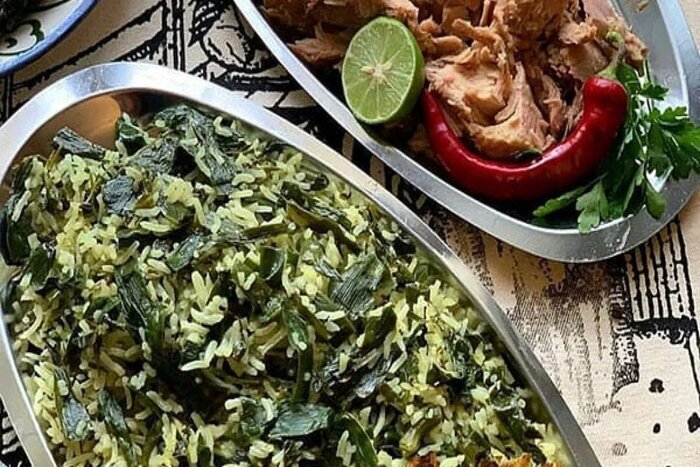 والک پلو؛ یک غذای محلی با گیاهی خوش عطر و بو /از دست ندید