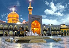 اجرای آئین «سقایی» همدانی‌ها در حرم مطهر امام رضا (ع)
