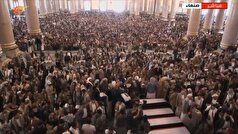 تاکید بر ادامه پشتیبانی از غزه در مراسم تشییع پیکر شهدای دولت یمن