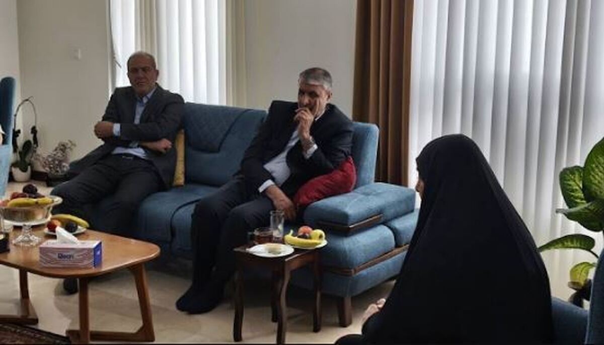 دیدار رئیس سازمان انرژی اتمی با خانواده شهید «فریدون عباسی»