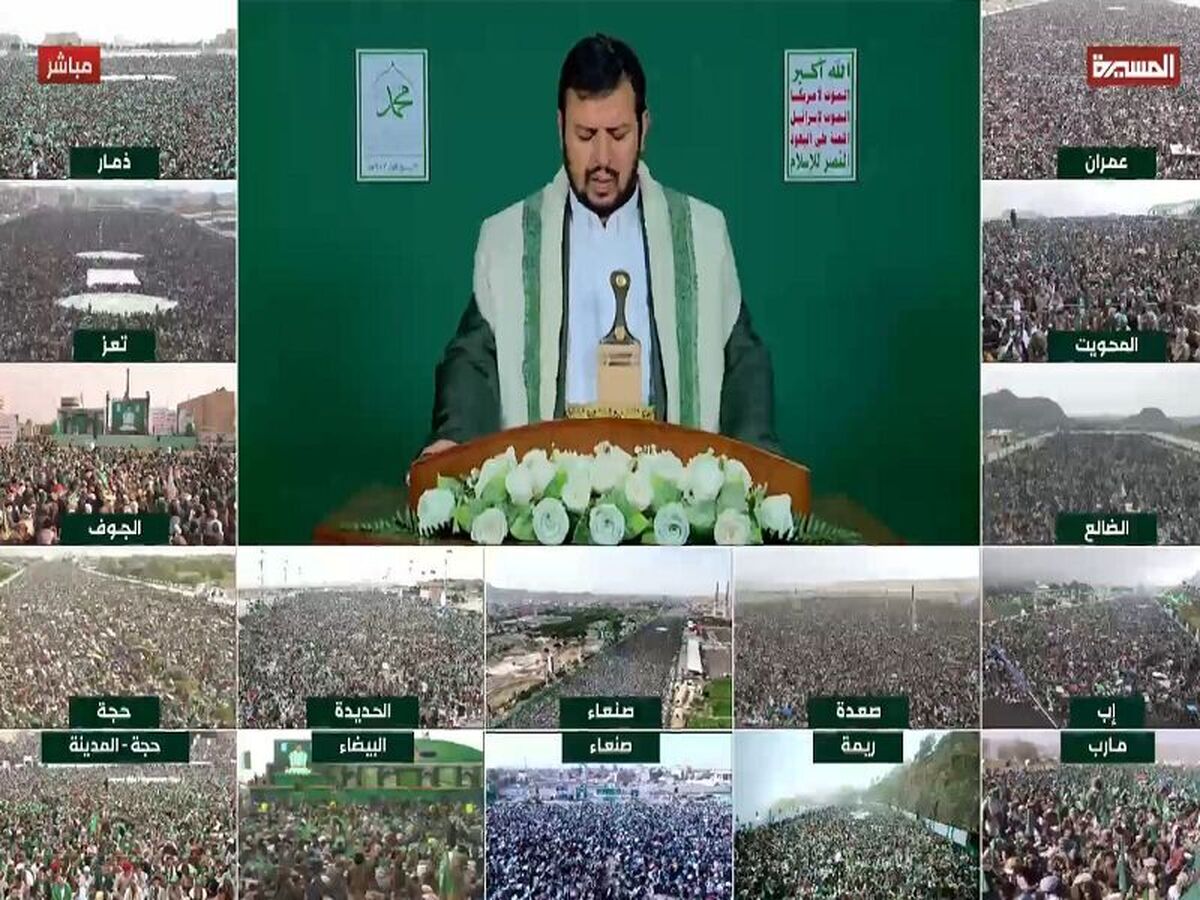 سخنرانی رهبر انصارالله یمن در جمع میلیونی مردم این کشور در دفاع از فلسطین