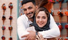 سلفی دونفره المیرا دهقانی با همسر خوش چهره و جذابش در یک مکان دنج!