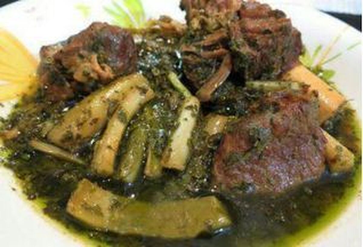 با گوشت گوساله و ریواس این خورشت محبوب کنگر را درست کنید