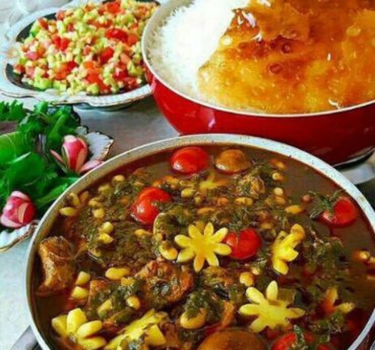 فوت کوزه گری پخت خورشت تره کردستان
