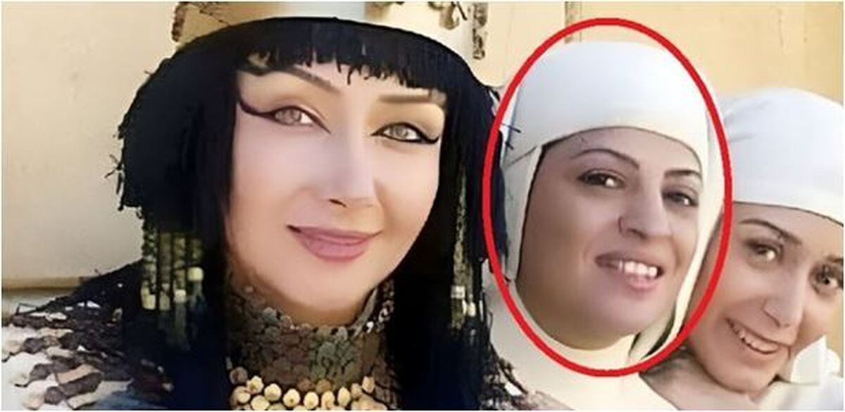 فریبا مرتضوی ندیمه بانو زلیخابا ست آبی خوشرنگ، شال، کیف، مانتو+عکس