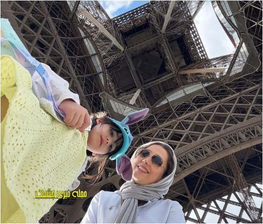 عکس هنری و خلاقانه سارا روستا با برج ایفل