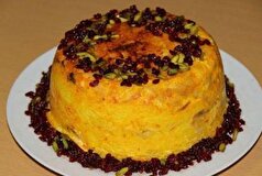 فوت کوزه گری پخت ته چین کشمش و لپه سمنان