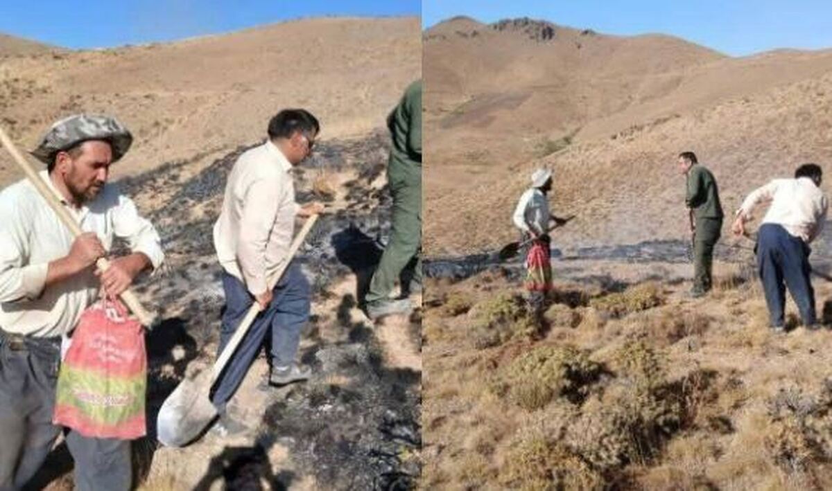 آتش‌سوزی در مراتع زنجان مهار شد