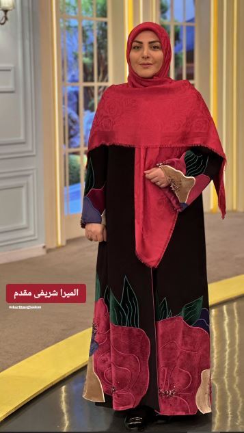مانتو عبایی و خاص المیرا شریفی‌مقدم در تلویزیون جلب توجه کرد