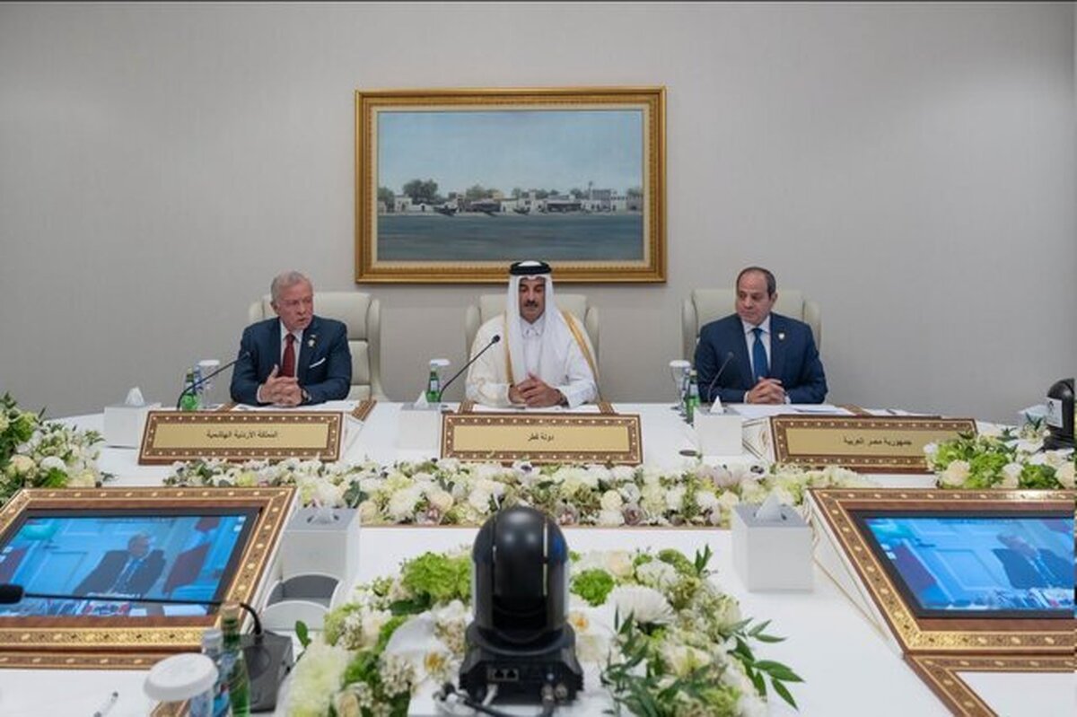 تماس تصویری رهبران قطر، اردن و مصر با سران فرانسه، انگلیس و کانادا