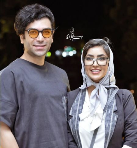 ست کاپلی طوسی و سفید فریبا طالبی و همسرش غوغا کرد!