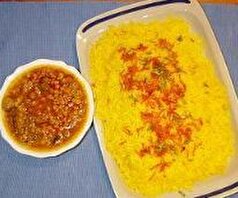 در ۵ مرحله این شکر پلو خوشرنگ و لذیذ را برای ناهار آماده کنید