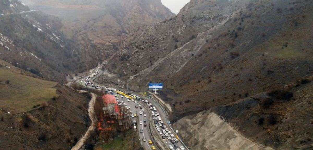 ترافیک سنگین در محور چالوس و آزادراه تهران- شمال